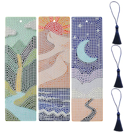 Landscapes 3-Piece Diamond Art Bookmark Kit by Make Market®